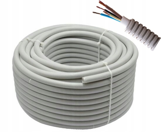 Peszel Rura Karbowana do Kabli Szara RKLS 20/16 mm 320N 50 m krążek