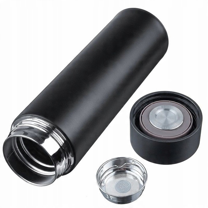 TERMOS KUBEK TERMICZNY SMART WYŚWIETLACZ LED TEMPERATURA 500ml Czarny