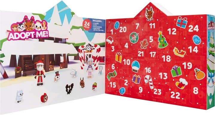 ADOPT ME! KALENDARZ ADWENTOWY FIGURKI ROBLOX +KOD DO GRY NA PRZEDMIOT