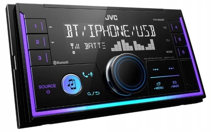 JVC KW-X850BT Radio samochodowe 2DIN AUX USB MP3 Bluetooth VarioColor