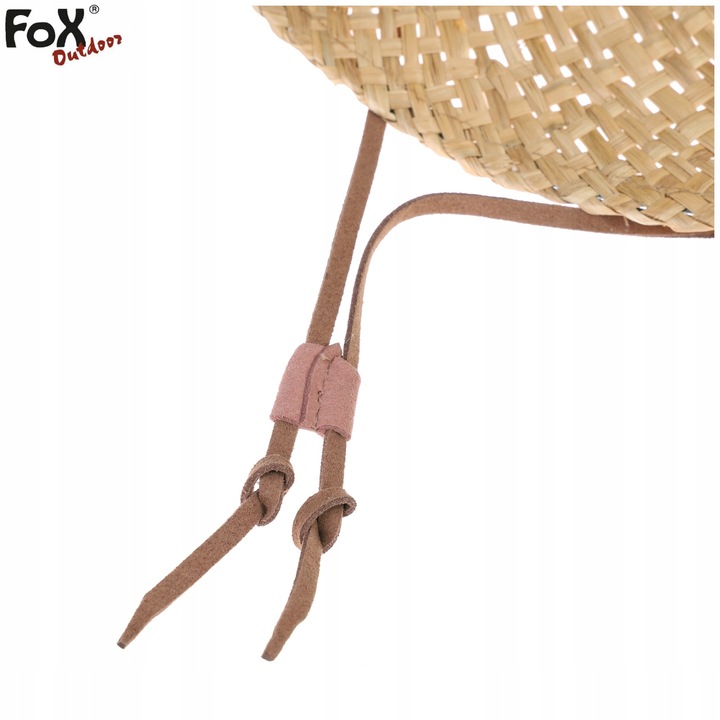 KAPELUSZ KOWBOJSKI SŁOMIANY SŁOMKOWY ze Sznurkiem MFH FOX OUTDOOR BROWN