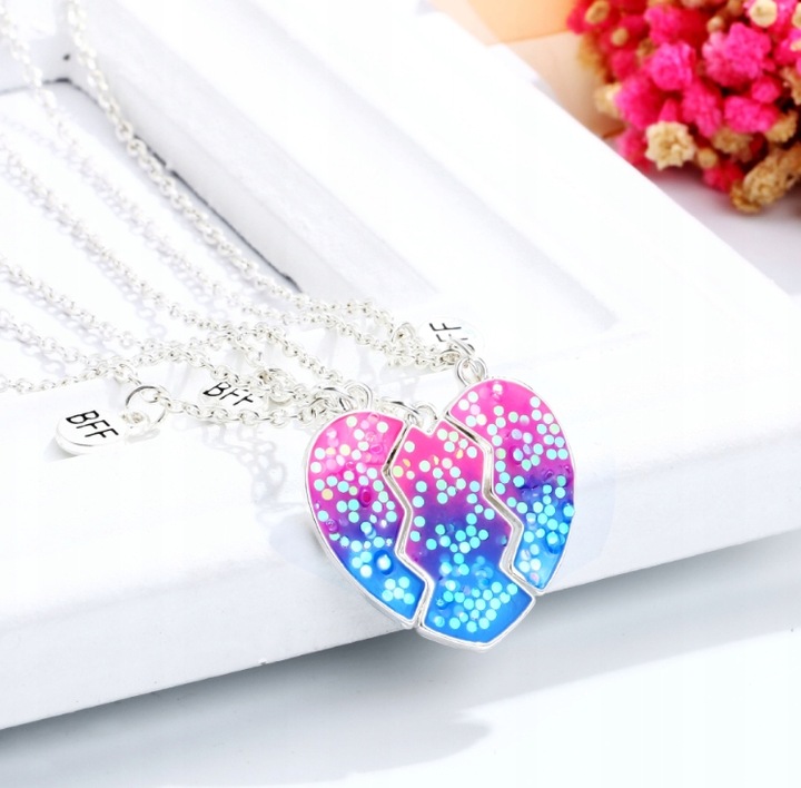 ŁAŃCUSZKI BFF DLA PRZYJACIÓŁEK ZESTAW 3 sztuki