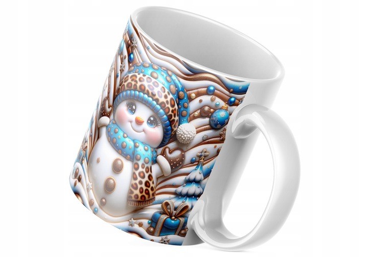 Świąteczny Kubek - Idealny Na Prezent - NOWOŚĆ - HIT - Bestseller- Bałwanek