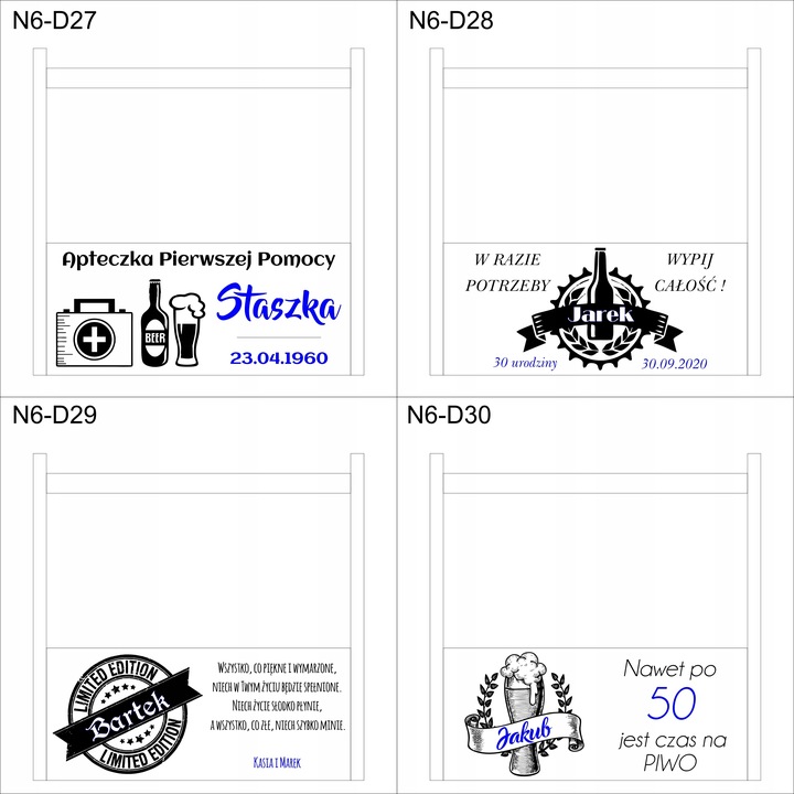 SKRZYNKA na PIWO nosidło prezent urodziny GRAWER!!