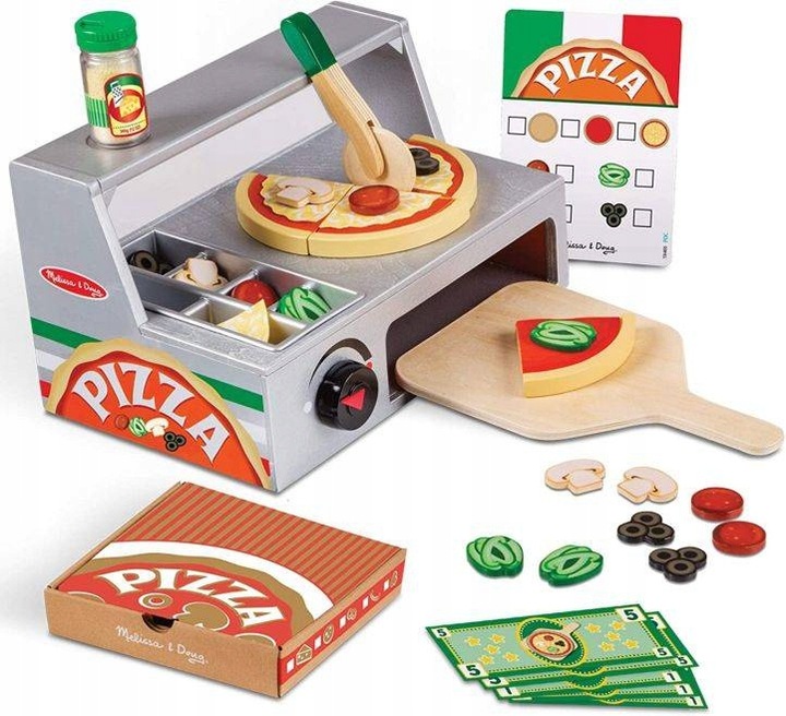 Pizza z piecem Zestaw do zabawy z dodatkami na Prezent Melissa and Doug