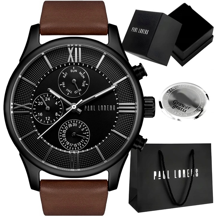 Zegarek męski Paul Lorens SAVRESE z multi-datownikiem DLA TATY-grawer