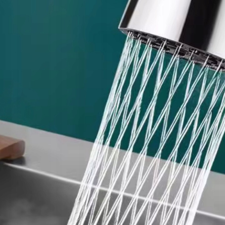 PRZEDŁUŻACZ KRANU KUCHENNEGO AERATOR ADAPTER PERLATOR 3 FUNKCJE 360 SREBRNY