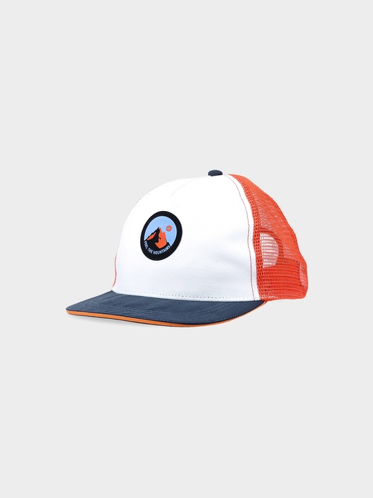 4F CZAPKA Z DASZKIEM CHŁOPIĘCA TRUCKERKA DZIECIĘCA SNAPBACK SS24