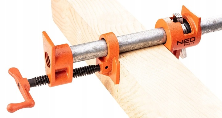 NEO ŚCISK RUROWY ŚRUBOWY STOLARSKI BEZKOŃCOWY 1/2'''' DO RUR 800 KG 45-495