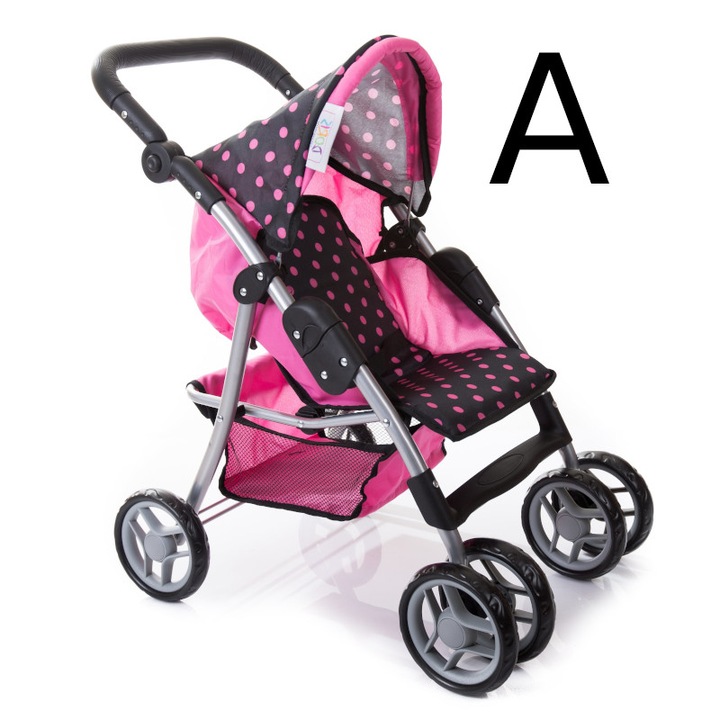 WÓZEK DLA LALEK spacerowy duża spacerówka TORBA PRZEWIJAK regulowana rączka