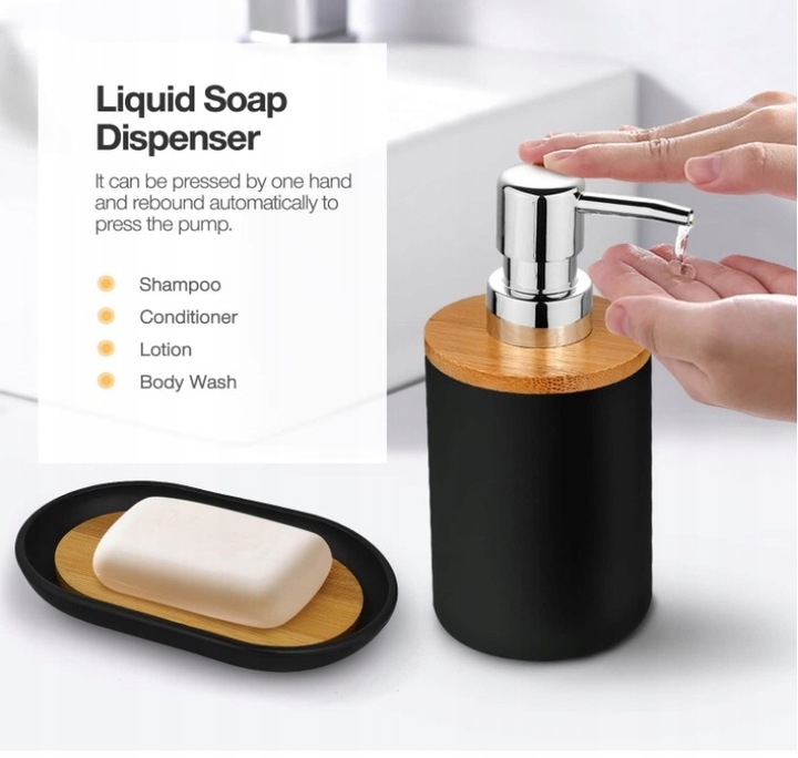 Zestaw łazienkowy akcesoriów łazienkowych 6 elementów kosz szczotka do WC