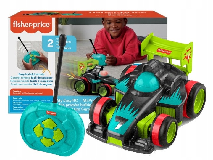 FISHER PRICE ZDALNIE STEROWANE WYŚCIGÓWKA pierwsze auto RC dla dzieci +3 l