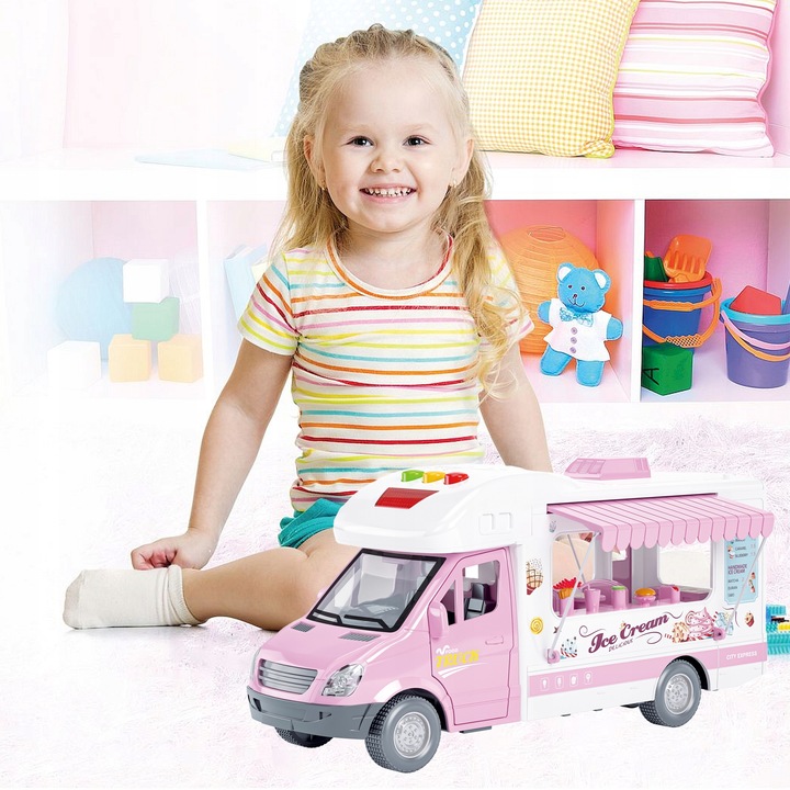 KAMPER DOMEK dla Lalek Lodziarnia ŚWIATŁO DŹWIĘK MARKIZA AKCESORIA MATADI