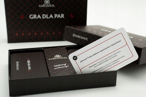 GRA KARCIANA DLA PAR - Ekskluzywne karty z pytaniami, Walentynki 2025