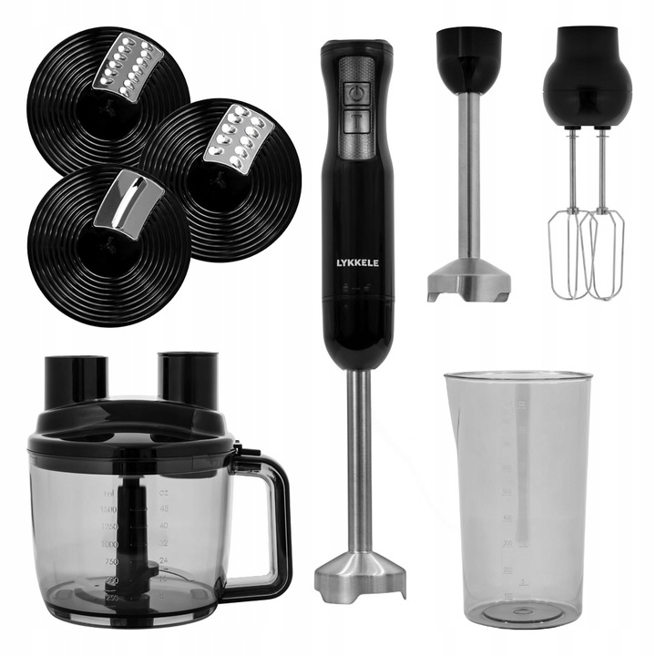 Blender ręczny WIELOFUNKCYJNY LYKKELE PAUEL SET 1500W TRYB TURBO MALAKSER