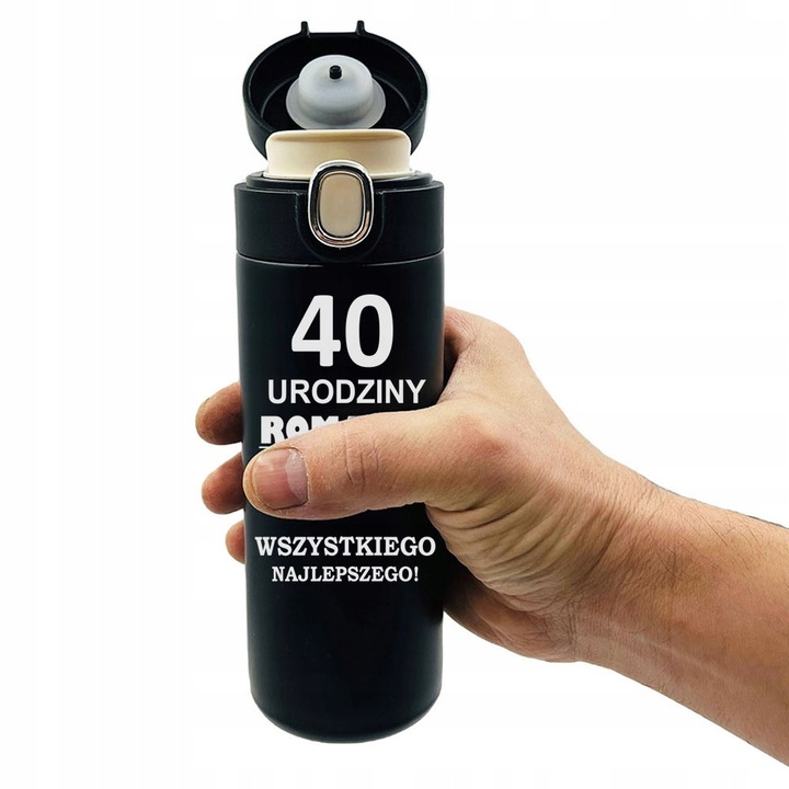 KUBEK TERMICZNY Z GRAWEREM TERMOS DO KAWY 420ml prezent męża żony taty niej
