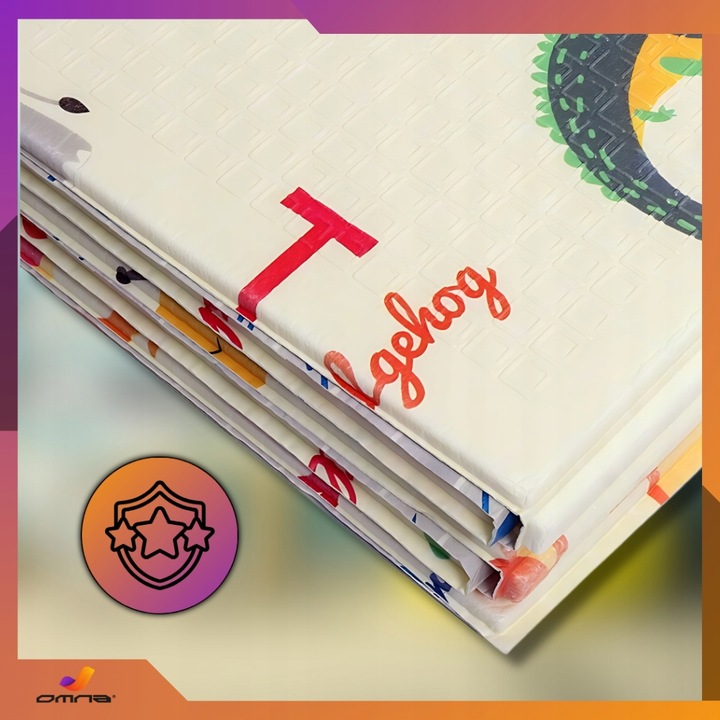 Piankowa dwustronna mata edukacyjna xpe dla dzieci duża składana 200x180cm