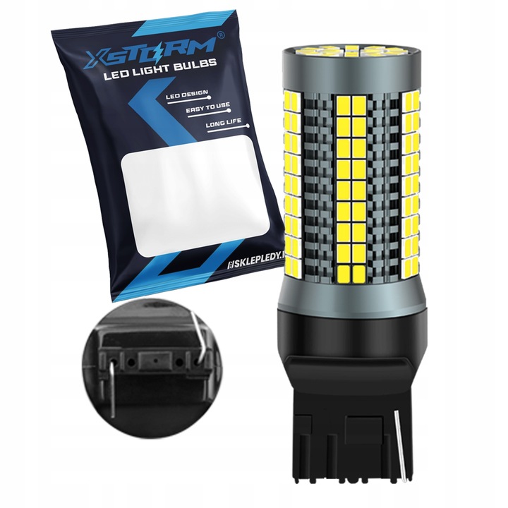 ŻARÓWKA W21W T20 LED XSTORM DRL WSTECZNEGO COFANIA
