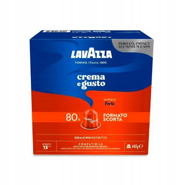 Kapsułki do NESPRESSO LAVAZZA Crema e Gusto FORTE 80 szt.