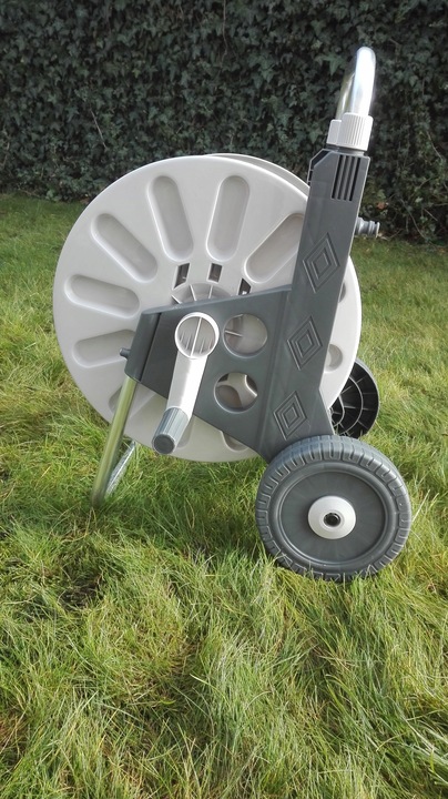 WÓZEK ALU ZWIJACZ BĘBEN NA WĄŻ OGRODOWY 60 METRÓW PISTOLET ZRASZACZ BEST