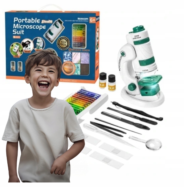 Mikroskop 60-180 DIGITAL Pro LED Zestaw Cyfrowy Edu Prezent dziecka Szkoła