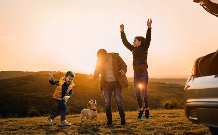 MATA DLA PSA DO SAMOCHODU OCHRONNA UNIWERSALNA POKROWIEC 4W1 SAMOCHODOWA