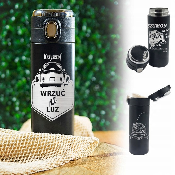 TERMOS KUBEK TERMICZNY na PREZENT dla NIEGO Taty Faceta Brata NIEJ