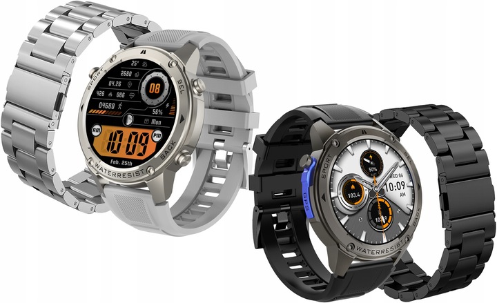 ZEGAREK MĘSKI SMARTWATCH GPS ROZMOWY MENU PL WODOODPORNY SPORT SMART WATCH