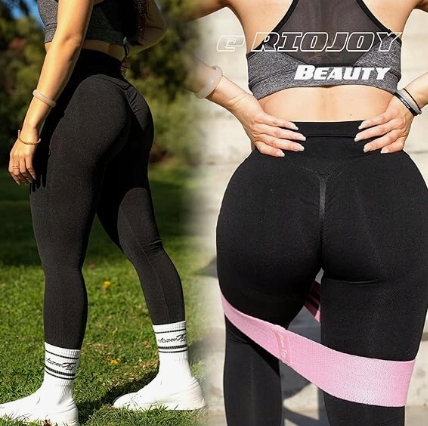 RIOJOY LEGGINSY DAMSKIE SPORTOWE PUSH UP WYSOKI STAN GRADIENT ROZMIAR M