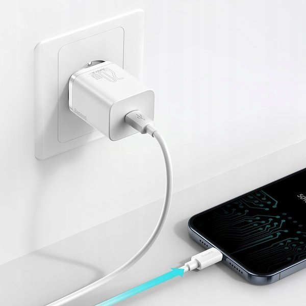 Ładowarka sieciowa Baseus USB-C 20W + kabel do iPhone Lightning fast charge