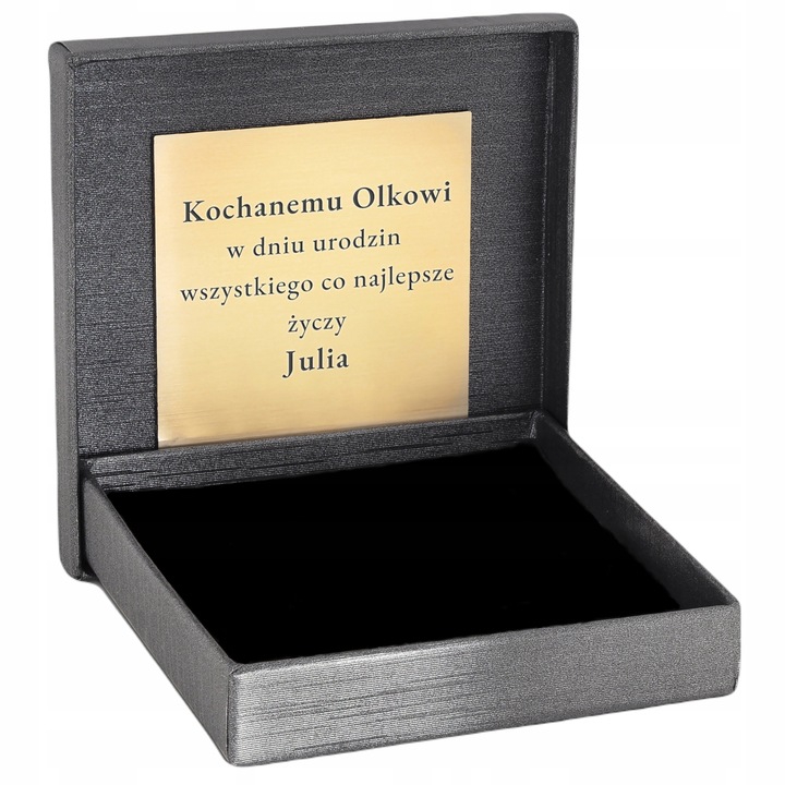 ŁAŃCUSZEK SREBRNY 925 PANCERKA 2.4 MM. + GRAWER