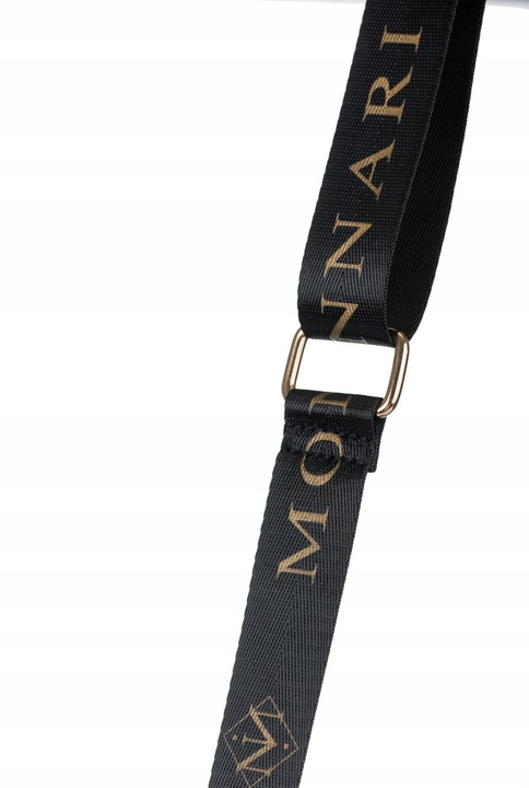 MONNARI Torebka na ramię LISTONOSZKA Pojemna DWUKOMOROWA PASEK LOGO PREMIUM