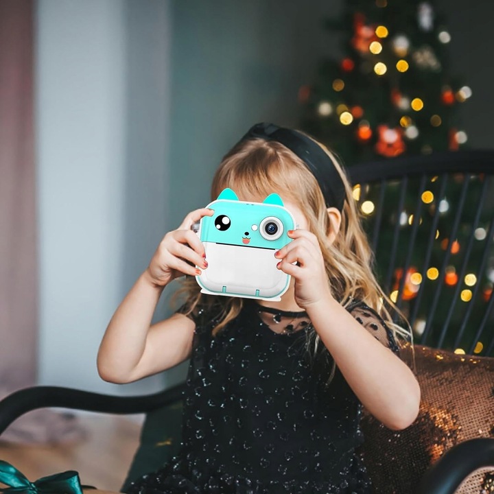 APARAT CYFROWY NATCHMIASTOWY Z DRUKARKĄ DLA DZIECI GRY ROLKI N