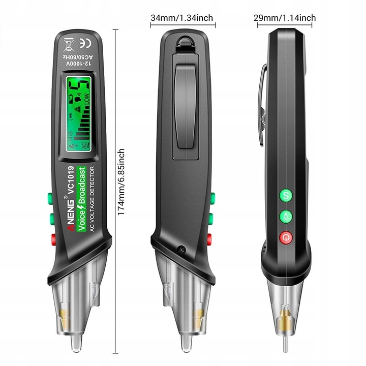 PRÓBNIK NAPIĘCIA TESTER BEZDOTYKOWY ANENG VC1019