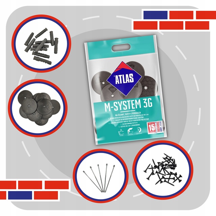 ATLAS M-SYSTEM 3G M8/FI6,5 L100 BX ŚCIANA SUFIT