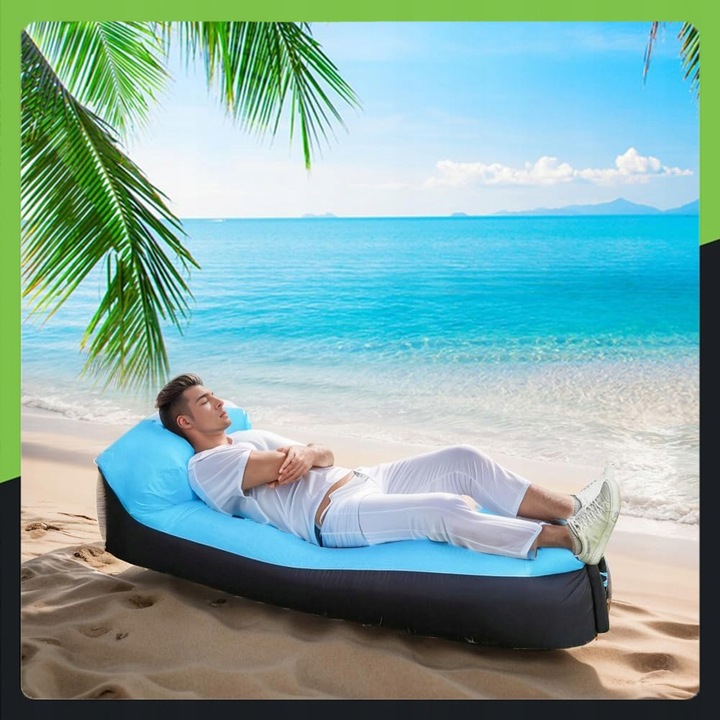 LAZY BAG Air Sofa DMUCHANA Leżak Materac Fotel Materiał Ripstop ZAGŁÓWEK