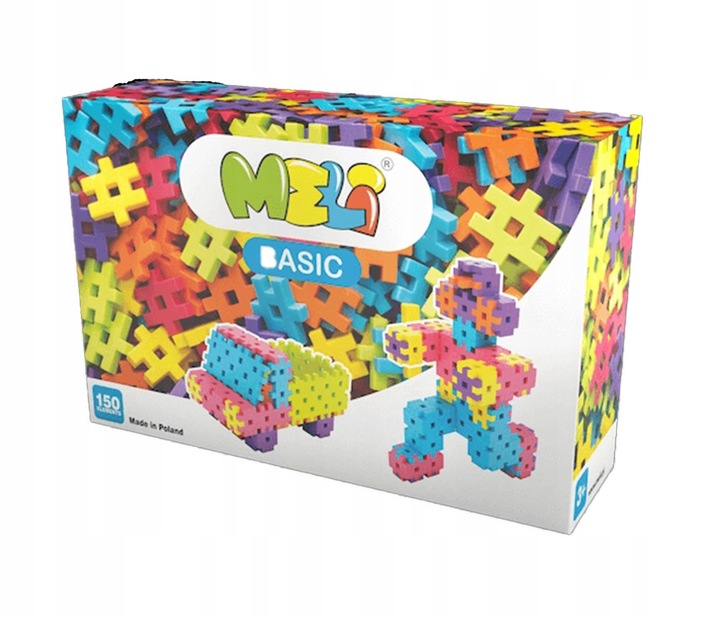 Klocki Konstrukcyjne Wafle Basic 150 Elementów 3+ Meli