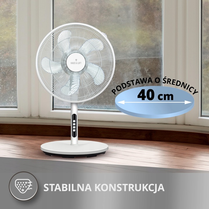 Wentylator stojący podłogowy wiatrak biały 3w1 Haus & Luft HL-WP-01