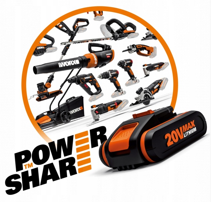 Myjka akumulatorowa Worx WG633E.9 HYDROSHOT 20V