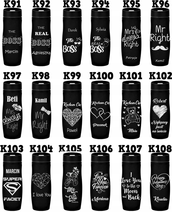 KUBEK TERMICZNY Z Grawerem URODZINY 18-99 PREZENT DLA NAUCZYCIELA