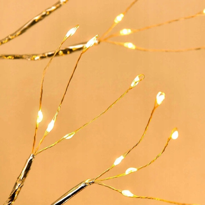 DRZEWKO ŚWIĄTECZNE OZDOBNE ŚWIECĄCE LED 50 CM LAMPKA NOCNA DEKORACJA USB