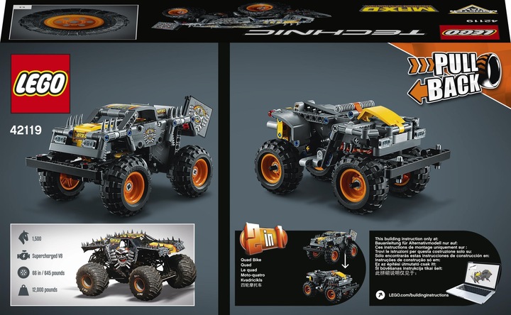 LEGO TECHNIC Monster Jam Max-D 42119 + GRATIS List do Mikołaja!