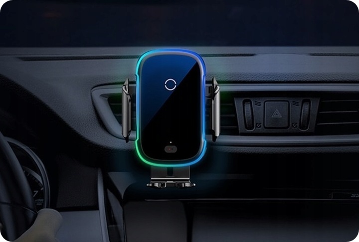 BASEUS UCHWYT SAMOCHODOWY NA TELEFON SZYBKA ŁADOWARKA INDUKCYJNA Qi 15W