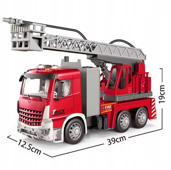 WÓZ STRAŻACKI STRAŻ POŻARNA ZABAWKA POJAZD STRAŻY POŻARNEJ DŹWIĘK + ŚWIATŁA