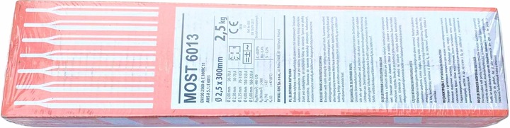 ELEKTRODY RUTYLOWE MOST 6013 (różowe) 2,5mm 2,5kg