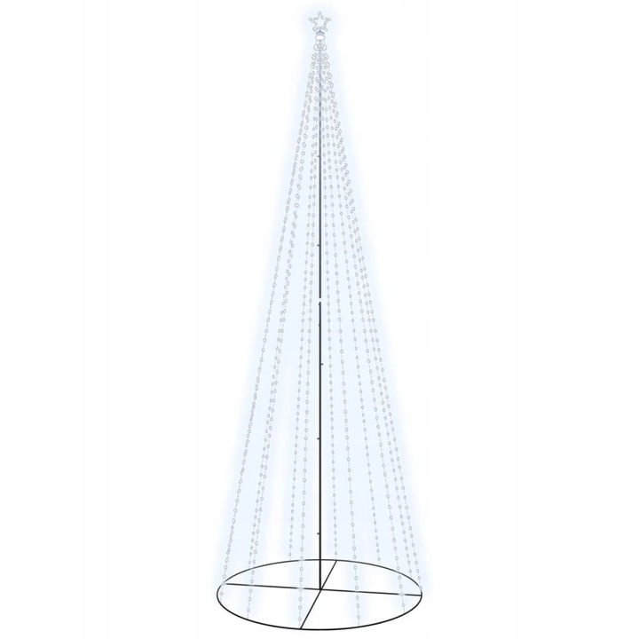 ZEWNĘTRZNA CHOINKA LAMPKI LED DEKORACJA Świąteczna Ozdoba 732 LED 160x500cm