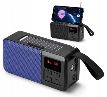 GŁOŚNIK BLUETOOTH BEZPRZEWODOWY SOLAR USB RADIO