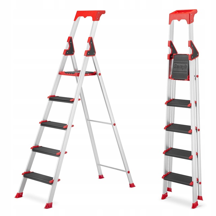 Drabina aluminiowa montażowa magazynowa profesjonalna HIGHER ALU 5