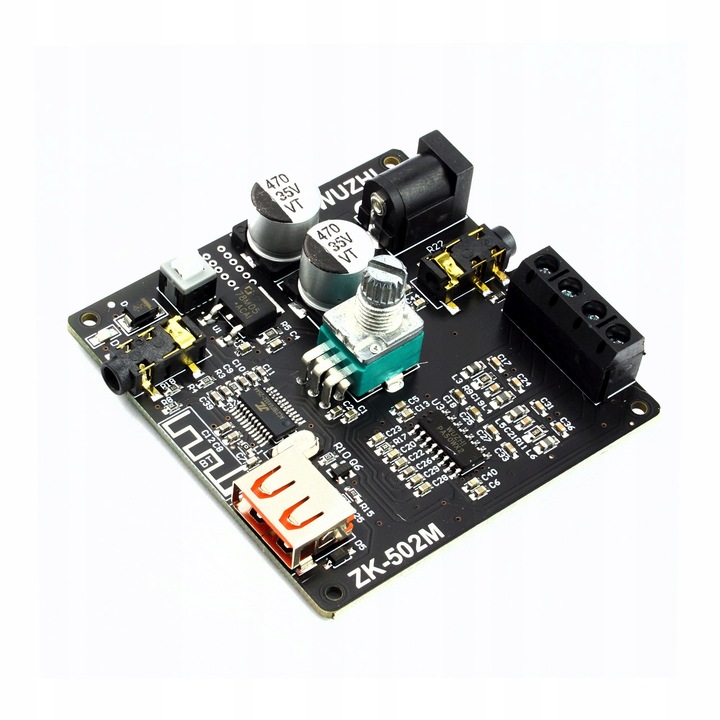 Wzmacniacz audio bluetooth 2x50W AUX USB ZK-502M