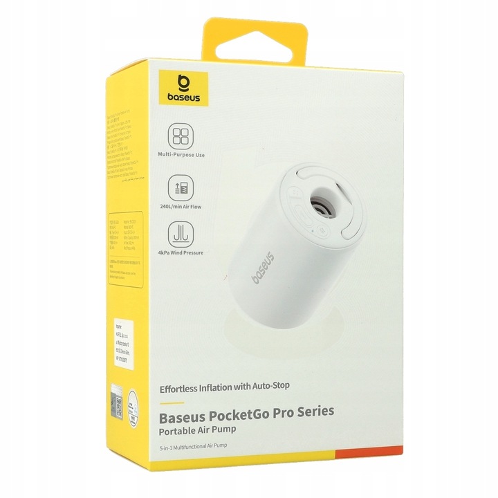 Urządzenie do pompowania i wypompowywania materacy Baseus z latarką pompka